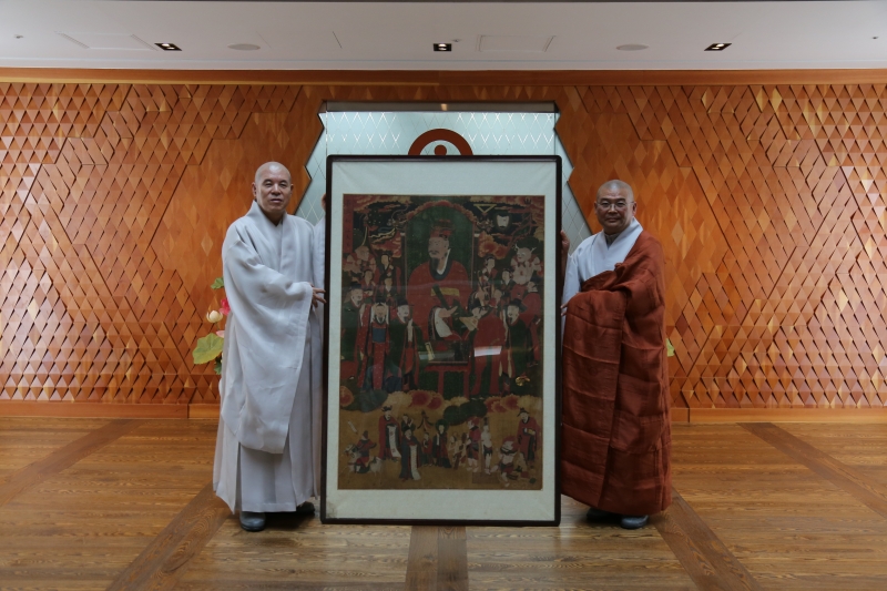 2016.09.28_경남 고성 옥천사 도난 성보문화재 환수 보물 1693호 시왕도 중 제2초강대왕도 환수